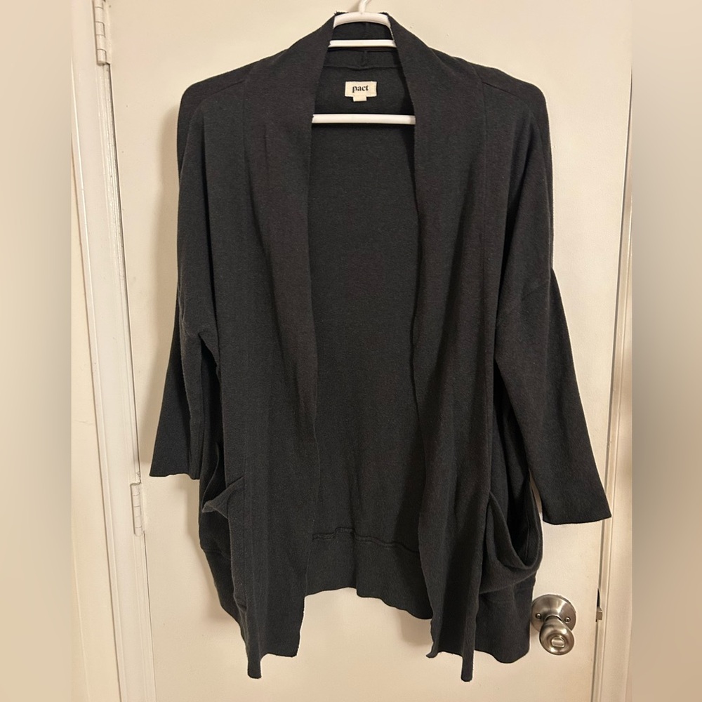 Pact Women's Charcoal Airplane Cardigan
